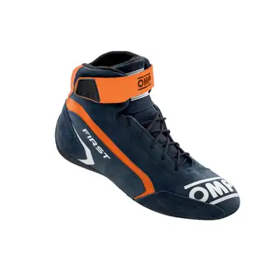 OMP Racing INC First Shoes Fia 8856-201 8 Navy Blue / Orange Sz.