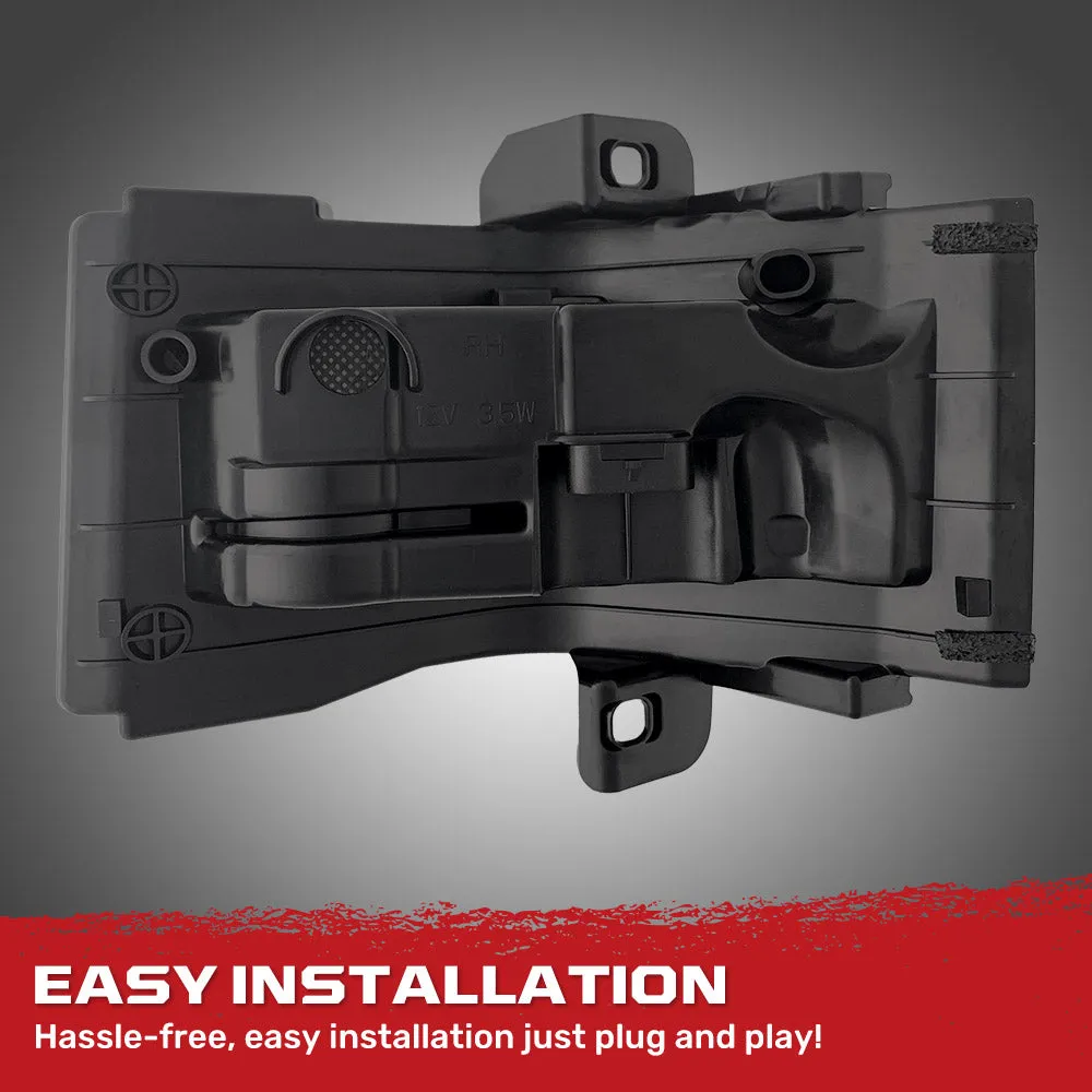 Ford 17-19 F250f350f450 Superduty Side Mirror Lenses 2-Piece Set w White LED Running Lights Amber Flashing LED Turn product image