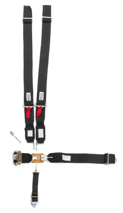 Hooker Harness 5-Pt Harness System LL USD Ratchet Adj Black