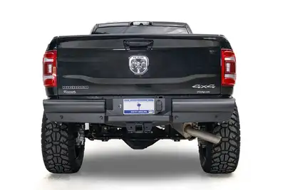 Fab Fours 19c RAM 2500/3500 New Body Style Black Steel Elitte Rear Bumper