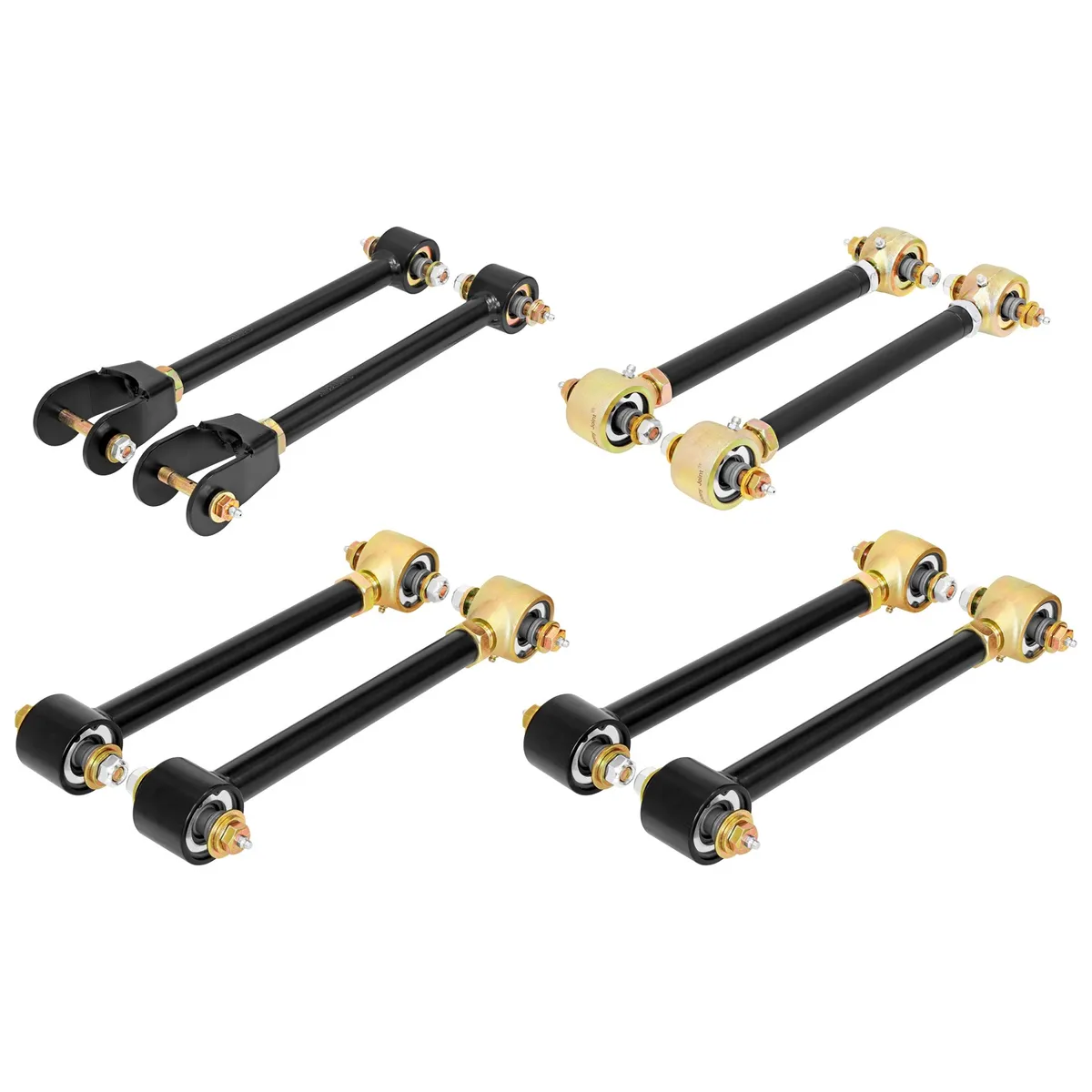 Johnny Joint Control Arm Set 97-06 Wrangler TJ and LJ Unlimited Adjustable w/ Double Adjustable Rear Upper Arms Set Of 8 RockJock 4x4 product image