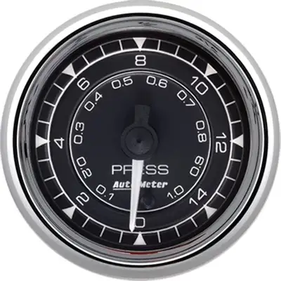 AutoMeter Gauge Pressure 2 1/16in 15psi Digital Stepper Motor Chrono Chrome
