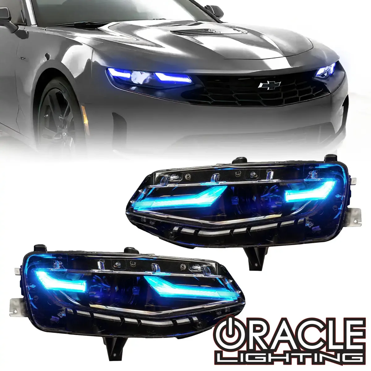 Oracle Lighting Oracle Lighting 2019-2021 Chevrolet Camaro ls lt Colorshift Rgb+a Headlight DRL Upgrade Kit