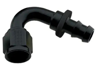 Fragola Performance Systems Hose Fitting #6 120 Deg Push Lock Black