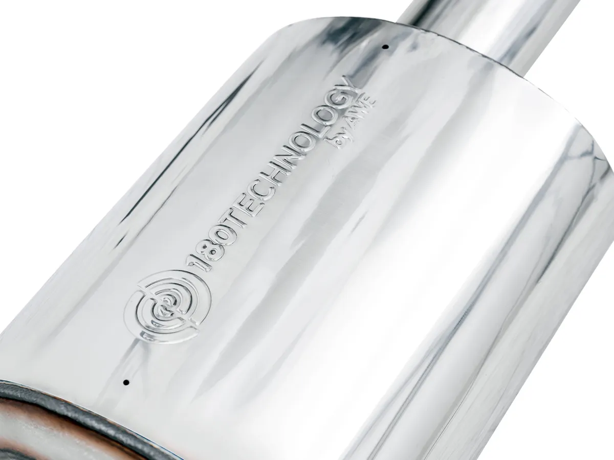 AWE 0FG Catback Split Rear Exit Exhaust for 4th Gen Silverado/Sierra 1500 5.3L (With Bumper Cutouts) - Quad Chrome Silver Tips product image