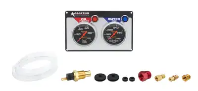 Allstar Performance 2 Gauge Panel A/M OP/WT Liquid Filled