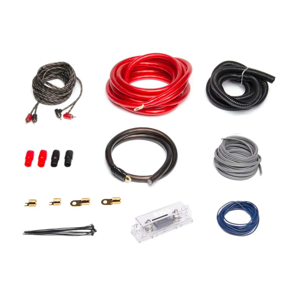 0 Gauge Amplifier Installation Kit W/High Performance Rca Interconnect Wire product image