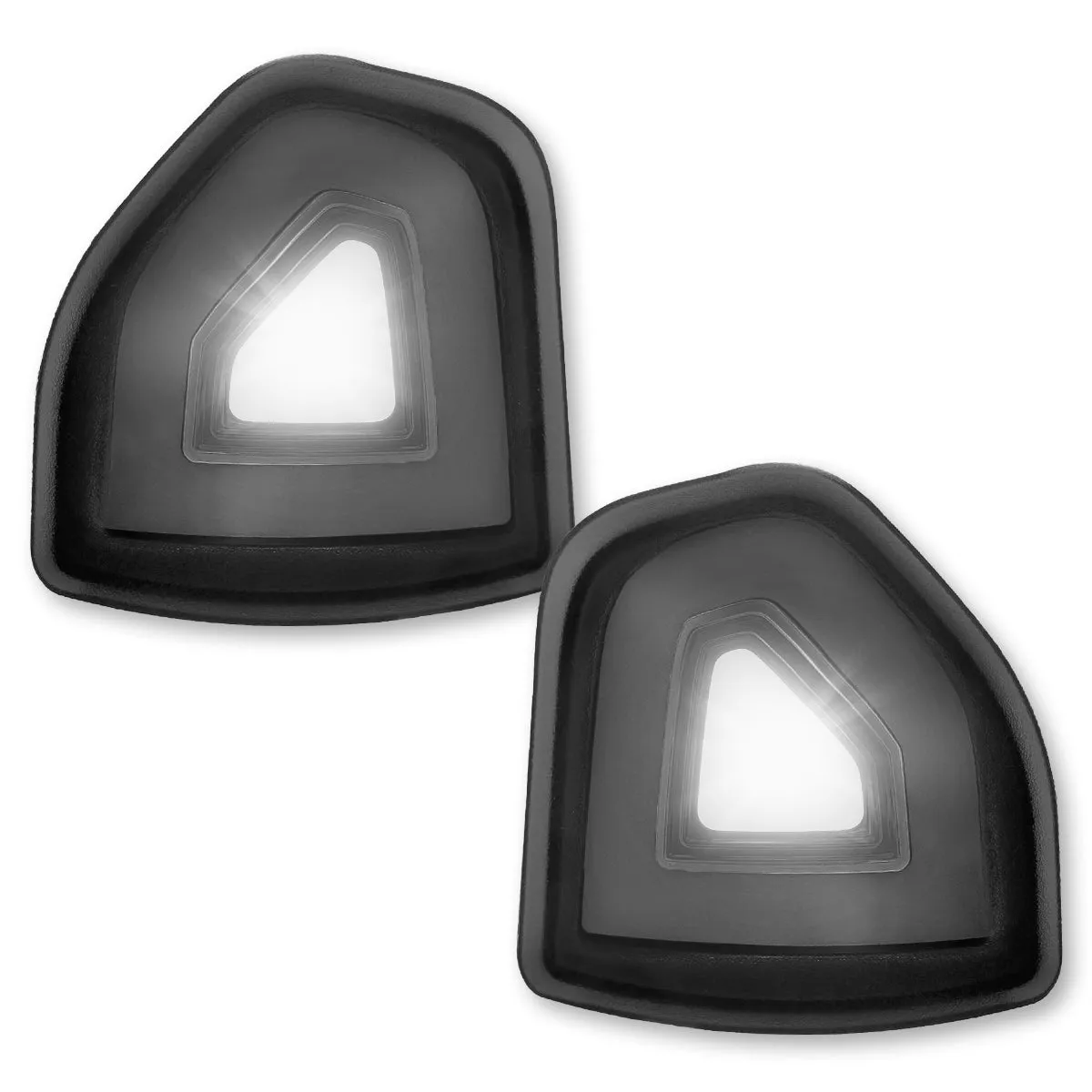 Recon Dodge 21-24 RAM 1500 19-22 RAM 2500/3500 Corner Side Tow Mirror Turn Signal Running Light (2-Piece Set) w/ Amber LED Turn Signals White LED Running Lights - Smoked Lens 264247bkx product image