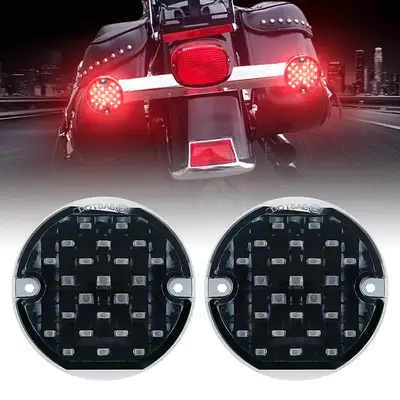 LED Factory Mart 3-1/4" Rear Red Emark DOT LED Turn Signal Indicators For Motorcycle
