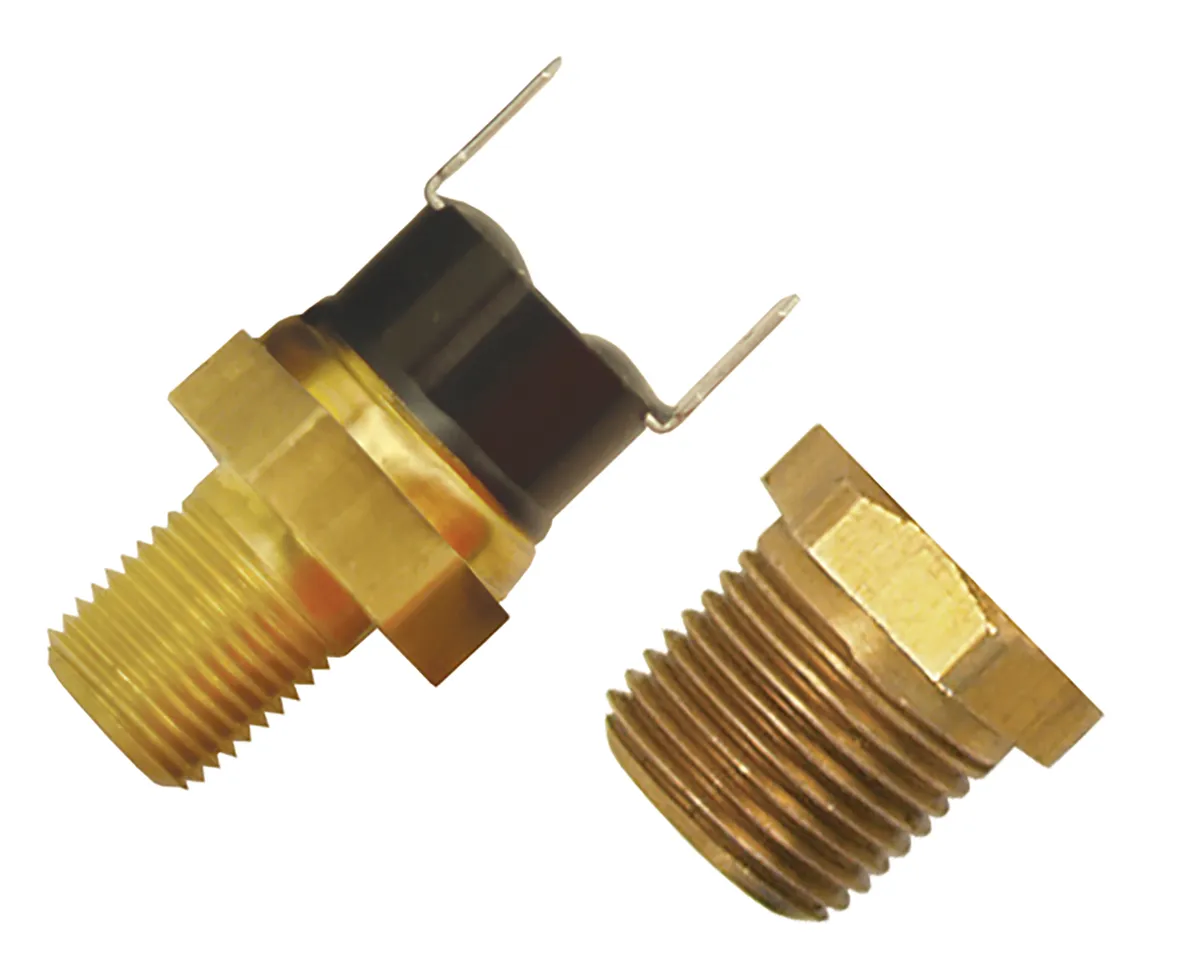 190 Degree Fan Switch Thermostat Kit w/ 1/8 in & 3/8 in Bushings product image