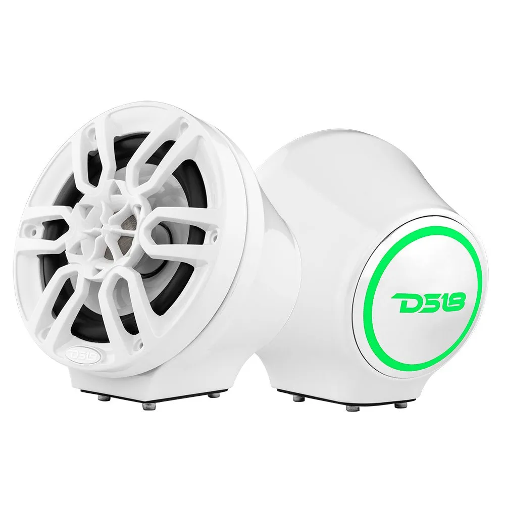 6.5” Universal Flat Mount Kick Panel Speaker Pod – Jet Skis, Jeeps, Motorcycles – RGB LED Lights product image