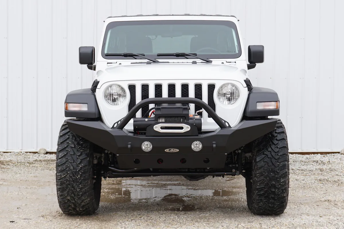 LOD Destroyer Full-Width Front Bumper w Bull Bar, Black Powder Coated - JT/JL product image