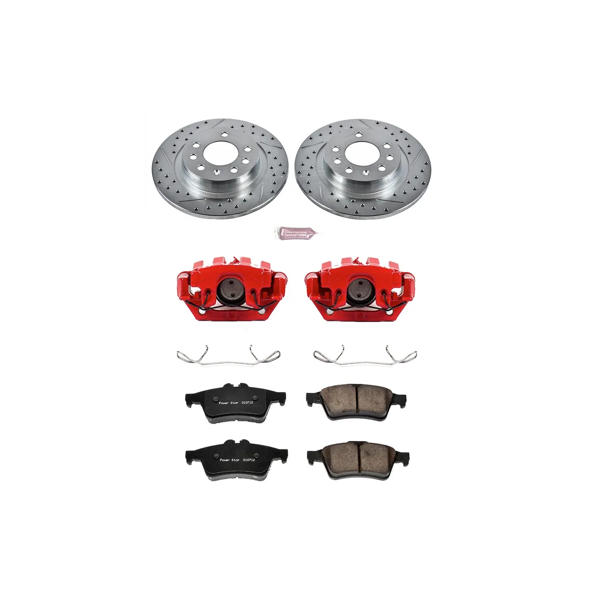 Z23 Evolution Sport Upgrade Kit: Drilled/Slotted Rotors; Carbon-Fiber Ceramic Pads; Powder Coated Calipers product image