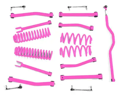 Steinjager Steinjäger Lift Kit Wrangler JK 2007-2018 2.5 Inch Hot Pink
