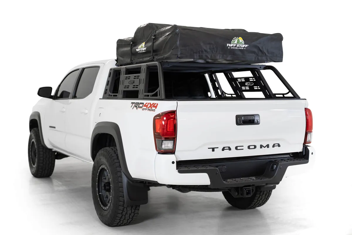 05c Tacoma Addictive Desert Addlander Overland Rack W/Light Slots Hammer Blk W/Satin Blk Panel product image