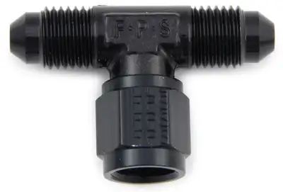 Fragola Performance Systems Fitting #6 Tee Female Swivel On Side Black