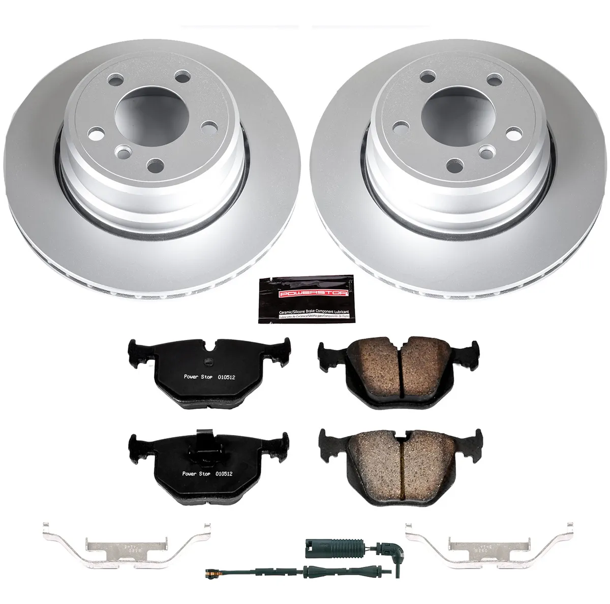 Z23 Sport Geomet Coated Rotor Kit For European Vehicles: Genuine Geomet Fully Coated Rotors; Carbon-Fiber Ceramic Pads W/Hardware; Pad Sensors product image