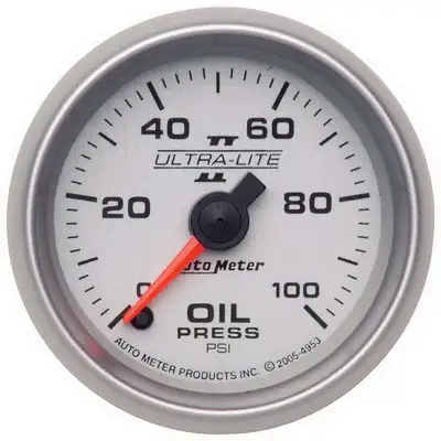 AutoMeter Gauge, Oil Pressure, 2 1/16", 100psi, Digital Stepper Motor, Ultra-Lite II