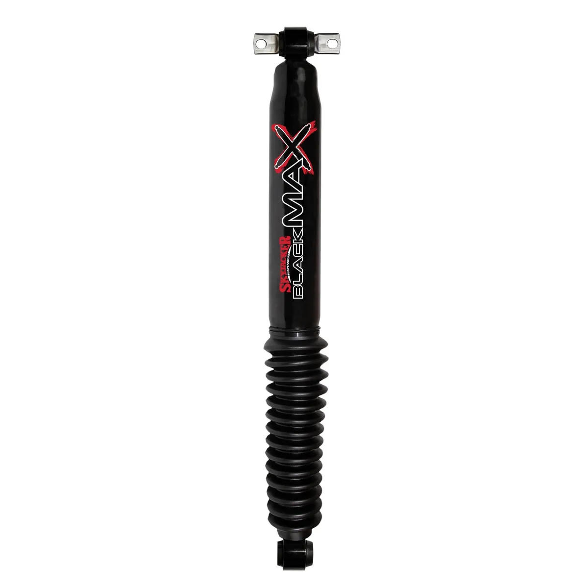 Black MAX Shock Absorber w/Black Boot 22.71 Inch Extended 13.93 Inch Collapsed 07-18 Wrangler JK Skyjacker product image