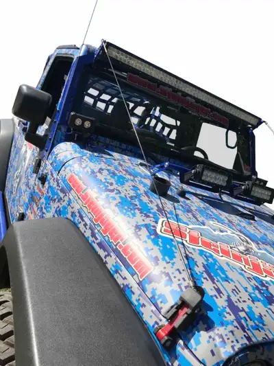 Steinjager Exterior Accessories 2007-2018 Light Mounts A-Pillar Brackets Gecko Green