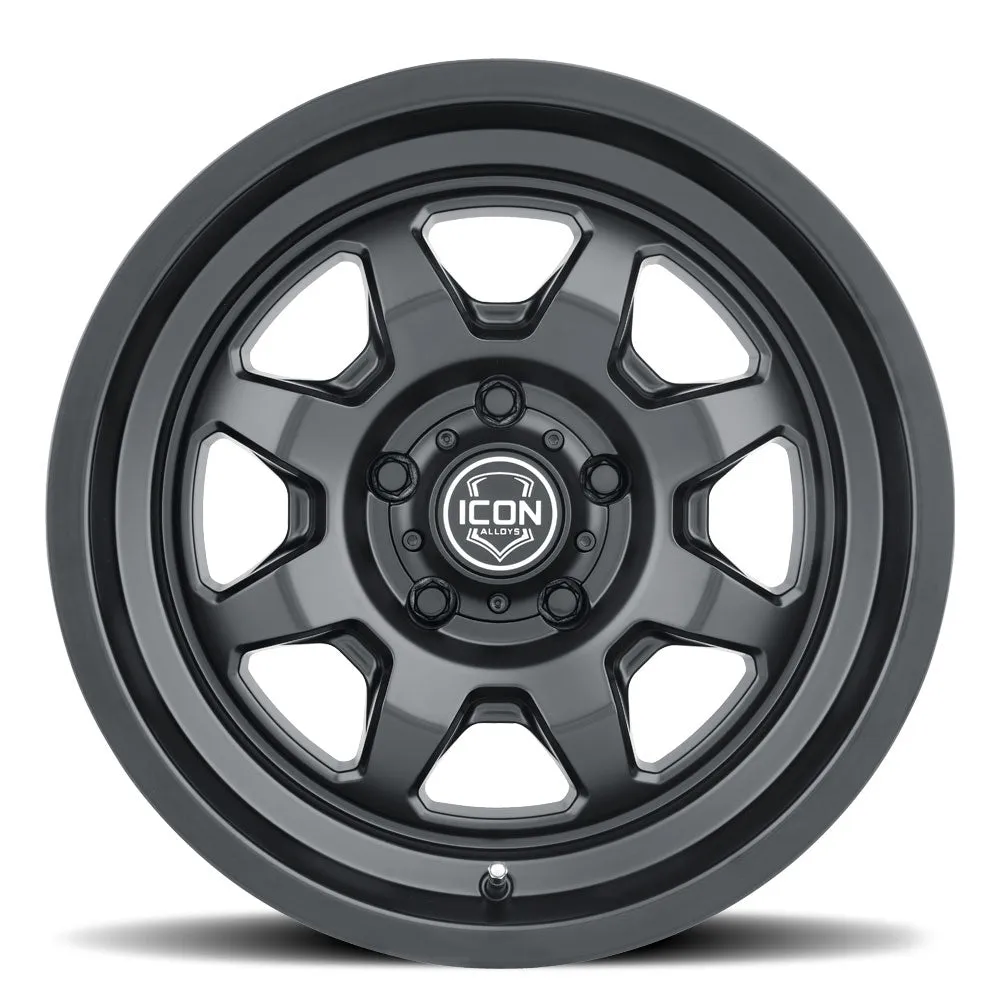 ICON Vehicle Dynamics Icon Alloys Nuevo Satin Black - 17 x 8.5 / 5 x 150 / 25mm / 5.75 bs - 8117855557sb