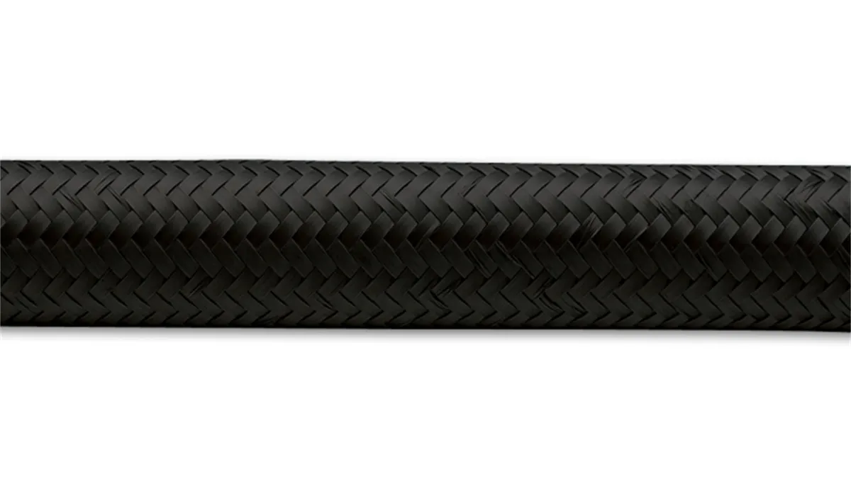 Nylon Braided Flex Hose; -10AN; 0.5625 in. Hose ID; 0.828 in. Hose OD; 500 PSI Operating Pressure; 2000 PSI BP; 20ft. Roll; Black; product image