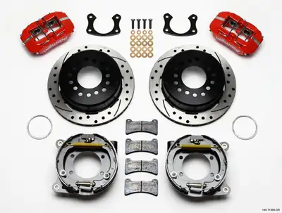 Wilwood Brakes Wilwood FDP-LP 11.00in P-Brake Kit Drill-Red New Big Ford 2.50in Offset