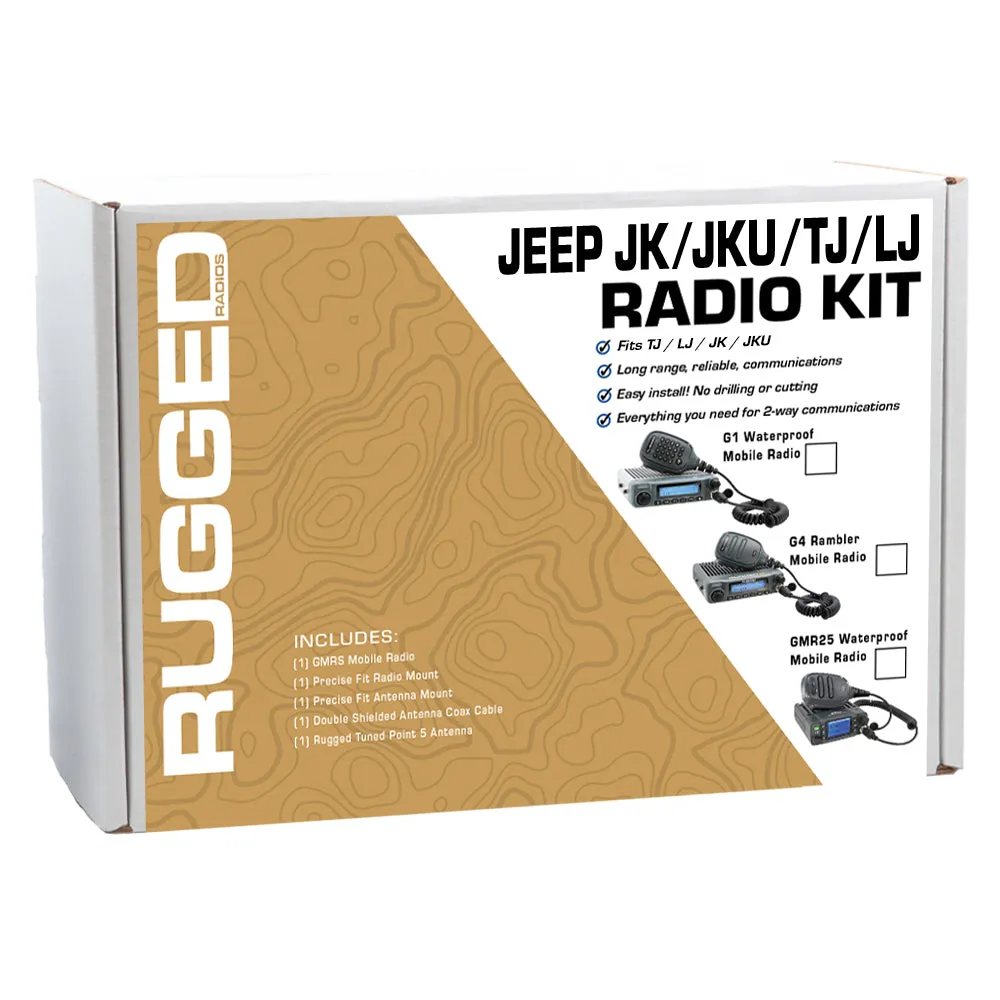 0718 JK 2dr/Jku 4dr/Tj/Lj Jeep Wrangler & Rubicon Twoway Gmrs Mobile Radio Kit product image