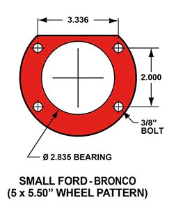 Wilwood FNSL4R Rear P-Brk Kit 12.88in Red Small Ford 2.36in Off Bronco 5 x 5.50 product image