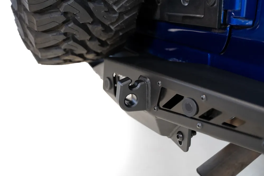18c Wrangler Stealth Fighter Rear Bumper W/D Ring Mounts & Mounts For 2 Cube Lights Black product image