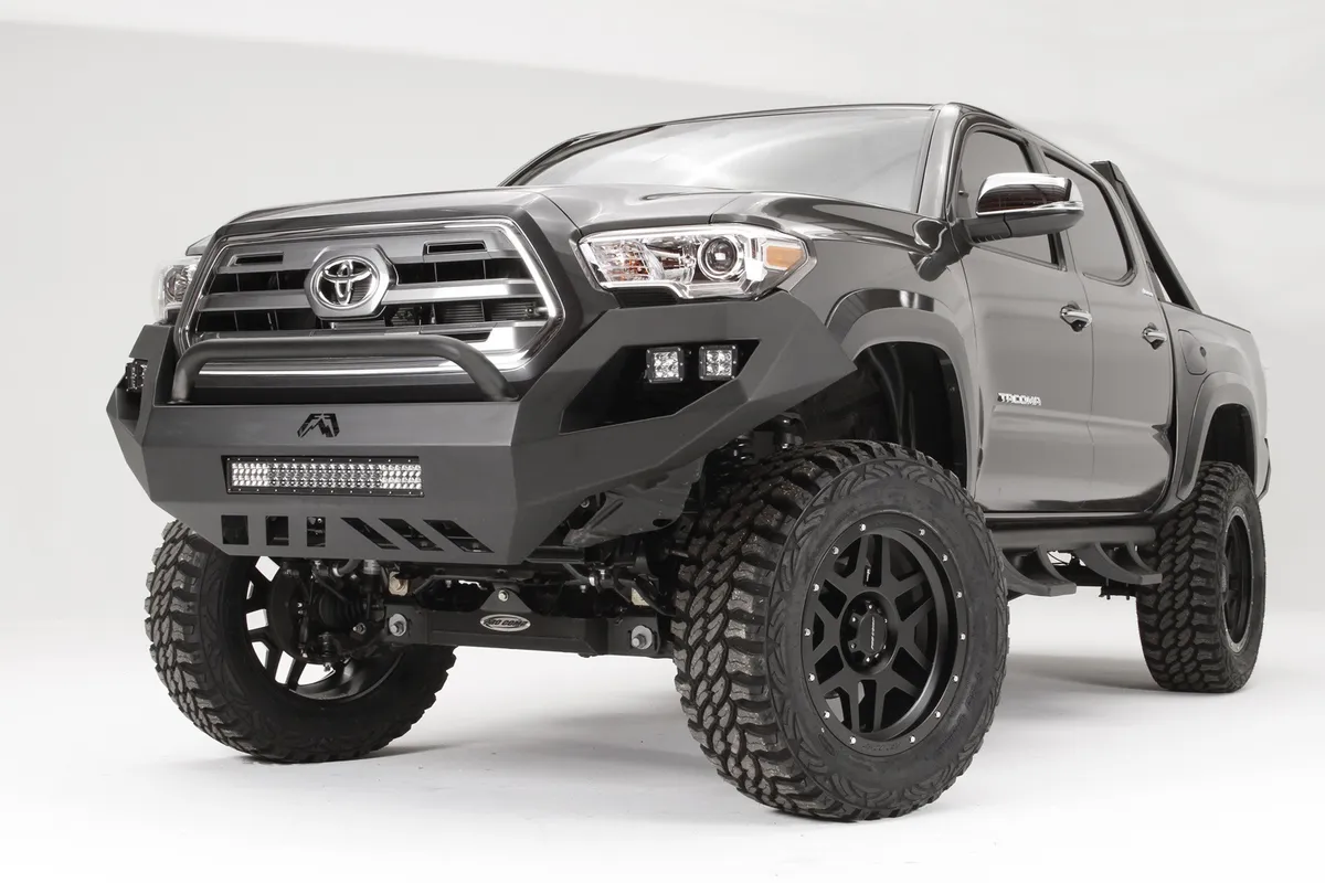 Vengeance Front Bumper; w/Low Pre-Runner Guard; Lower Cutout; 11 Gauge Steel; Black Powder Coat; 81 lbs. Weight; 22 in. Height; 76 in. Width; 25 in. Depth; product image