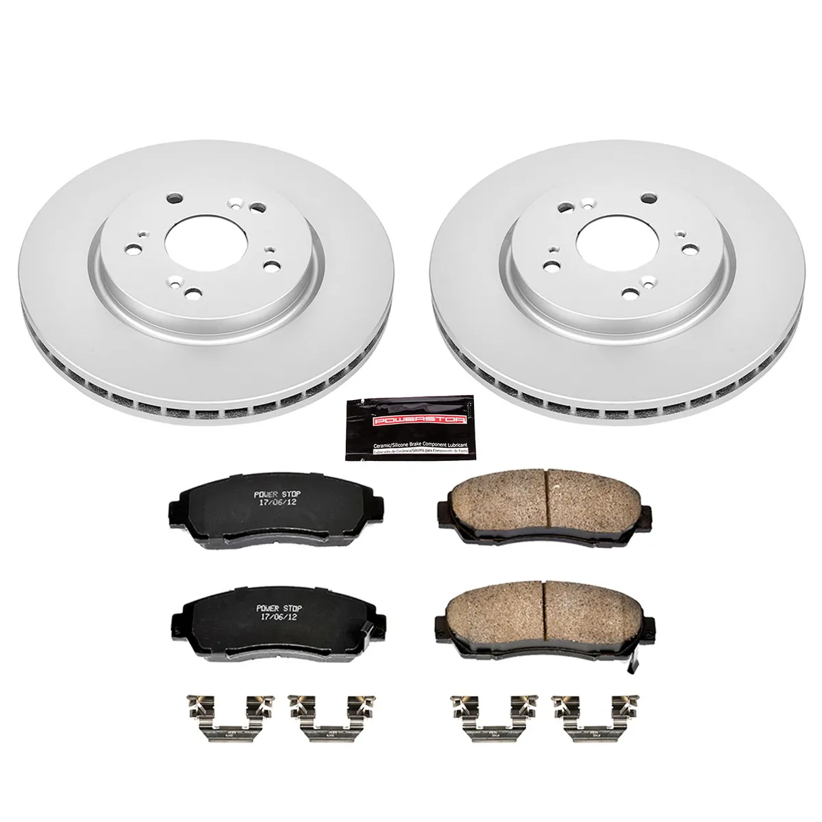 Z17 Geomet Coated Rotor Kit: Genuine Geomet Fully Coated Rotors; Ceramic Pads W/Hardware product image