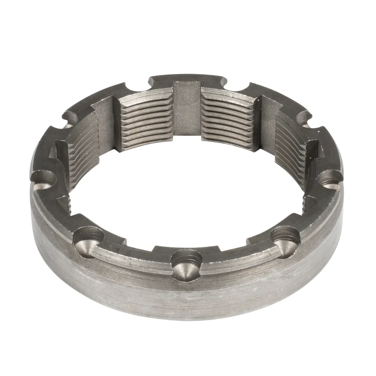 Rear Spindle Nut For GM 10.5 & 11.5 Rear Differentials 2011+ GM Ff Rear Spindle Nut 2.125 Inch X 16 - 9 Slots Yukon Gear product image