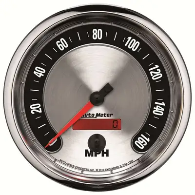 AutoMeter Gauge, Speedometer, 5", 160mph, Elec. Programmable, American Muscle