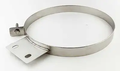 Pypes Performance exhaust Diesel Stack Exhaust Clamp 8 in Polished 304 Stainless Steel Pypes Exhaust