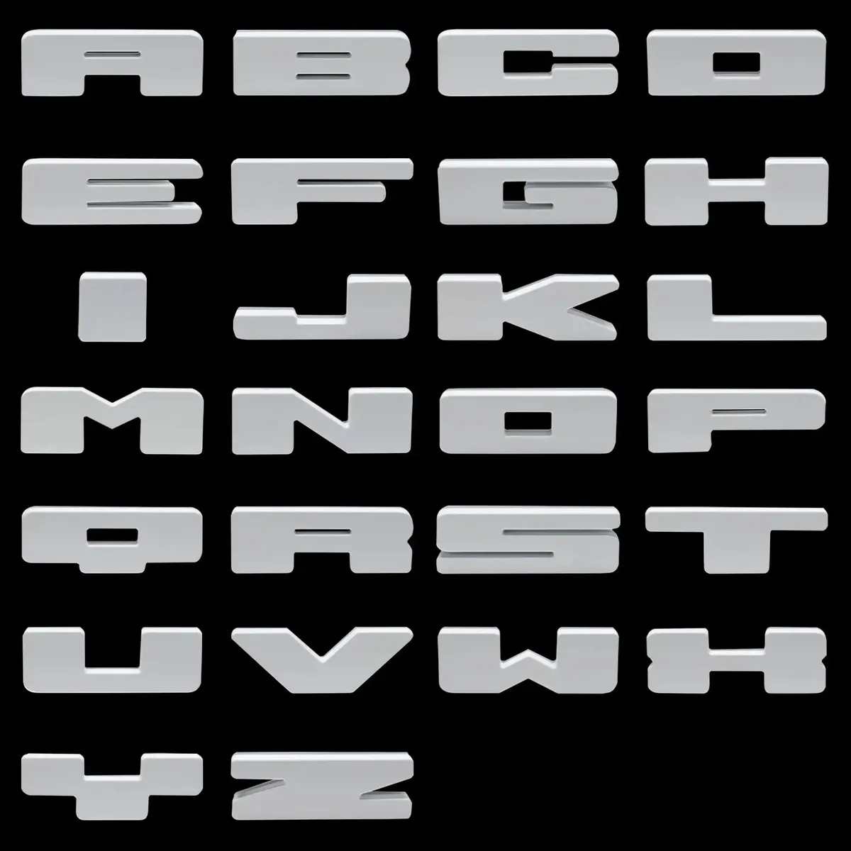 ORACLE Lighting Universal Illuminated LED Letter Badges - Matte White Surface Finish - A product image