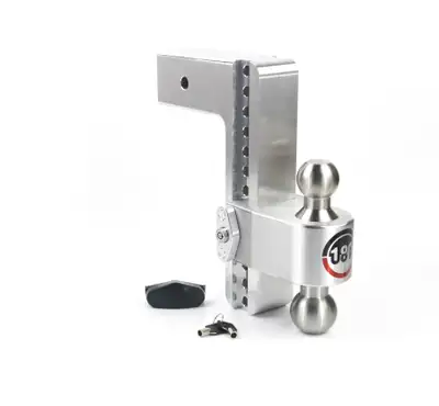 Weigh Safe Turnover Ball 10in Drop Hitch w/ 3in Shank 8k/21k Gtwr W/Dual Pin Lock