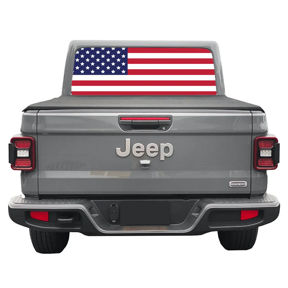 Old Glory Rear Window Decal product image