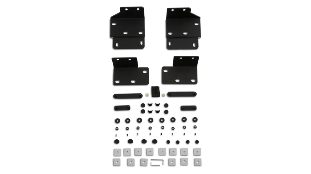 Ambush Series Rear Bumper; 3/16 And 1/4 in. Roll Steel; Non Winch; 30 in. Dual Row/2 Cube Style LED Light Mount; Black; Steel; product image