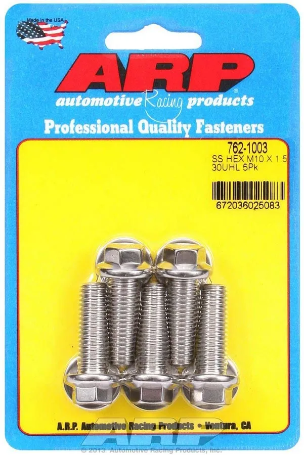 ARP Auto Racing S/S Bolt Kit - 6pt. (5) 10mm x 1.5 x 30mm