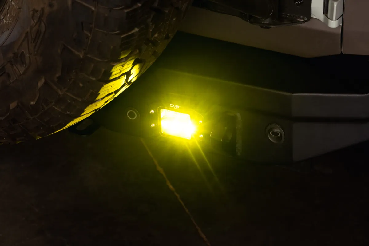 DV8 Offroad 3in Elite Series LED Amber Flush Mount Pod Light - Single Pod, No Wiring Harness product image