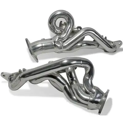 BBK Performance Ford Mustang GT 5.0 1-3/4 Shorty Exhaust Headers Polished Silver Ceramic 15-17