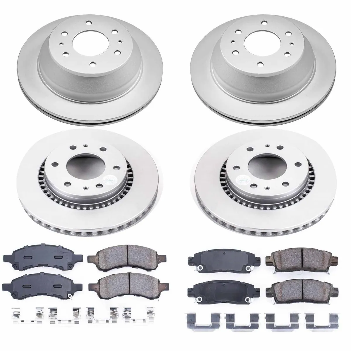 Z17 Geomet Coated Rotor Kit: Genuine Geomet Fully Coated Rotors; Ceramic Pads W/Hardware product image