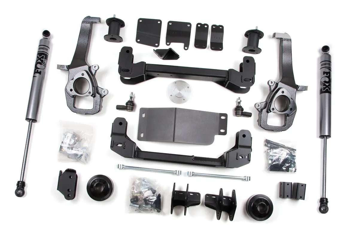 Zone Offroad 2013 Dodge 1500 4 /3 Suspension Lift System Front Spacer Rear Coils - Fox 2.0 Adventure Series Shocks