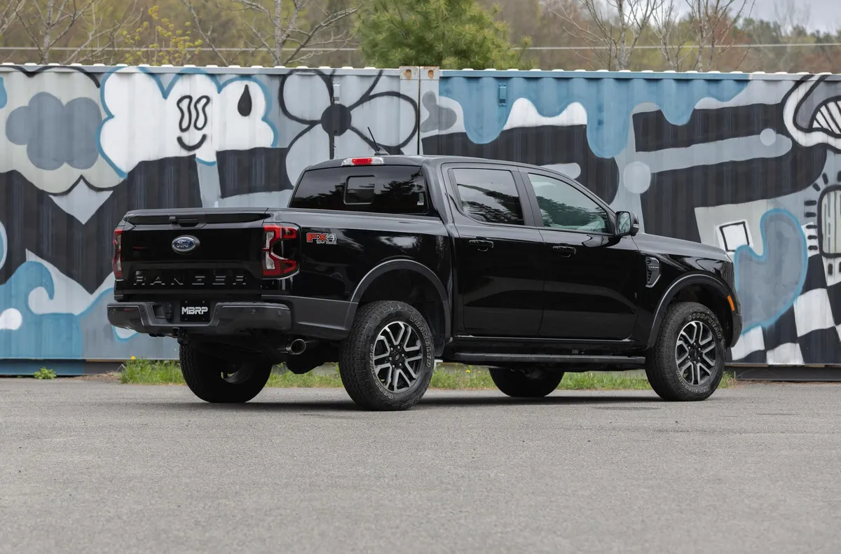2024-Up Ford Ranger 2.3L Ecoboost Armor Lite Aluminized Steel 3-Inch Cat-Back Single Side Exit with Polished Tip MBRP product image