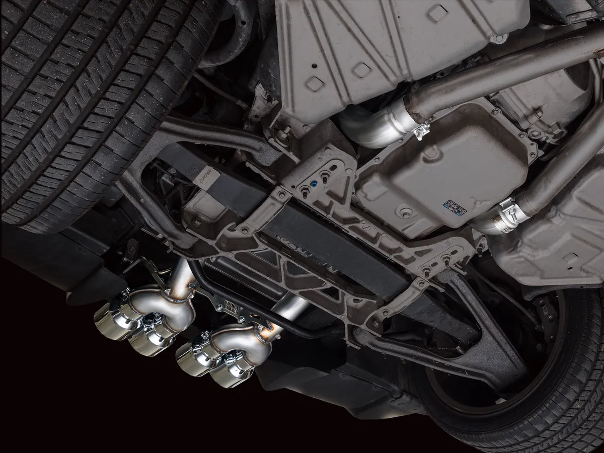 AWE Touring Edition Axleback Exhaust for C6 Chevrolet Corvette 6.2L (2009-2013) - Chrome Silver Tips 3015-42662 product image