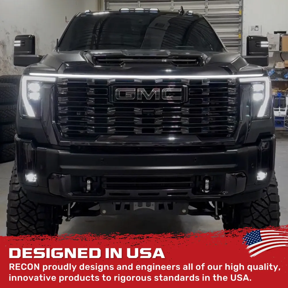 Recon High Powered White LED Under Hood DRL Light Strip With Start-Up Sequence in 59 Length product image