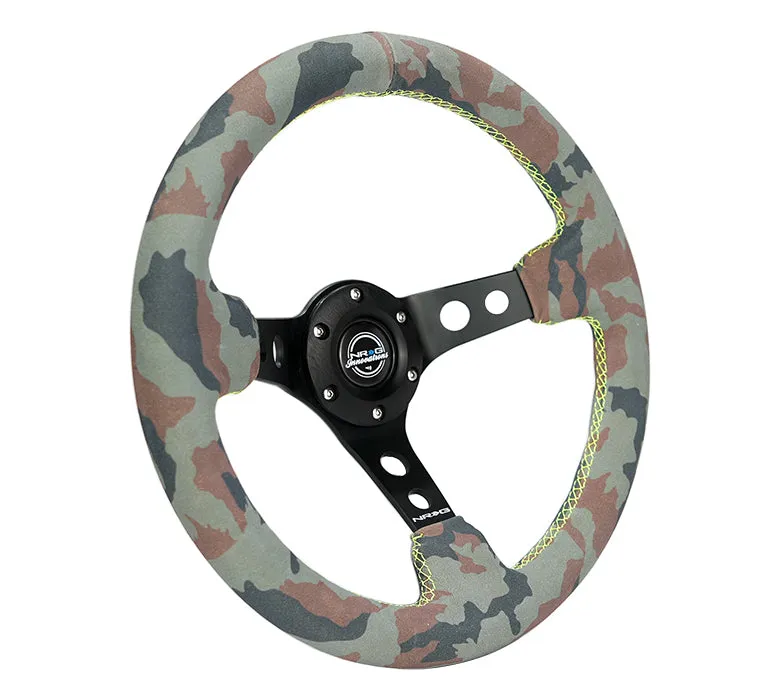 Steering Wheel 350mm 3in Dish Black Suede product image