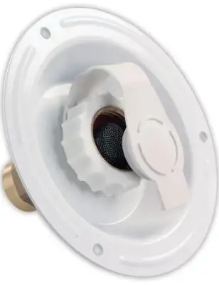 JR Products City Water Dish Metal White Fpt