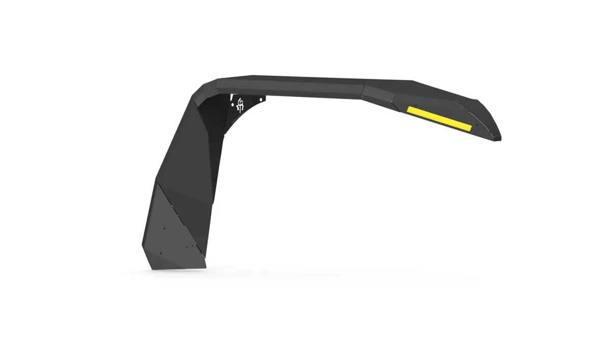 Stealth Body Armor; Front; Fender Flare; w/Switchback Led DRL; Satin Black; product image